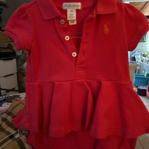 Ralph Lauren Red Kids One Piece